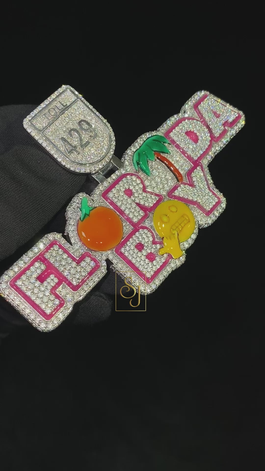 Iced out Florida Boy VVS Pendant