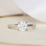 Round Cut 4 Prong Solitaire Engagement Ring