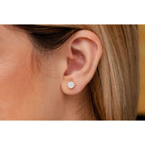 Round Diamond Cluster Earring