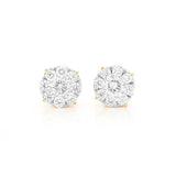 Round Diamond Cluster Earring