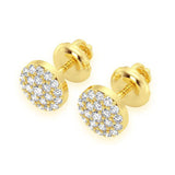 Round Cut Diamond Women Cluster Earring