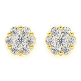 Round VVS Diamond Cluster Earring