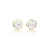 Cluster Diamond Earrings