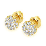 Dome Diamond Stud Earrings