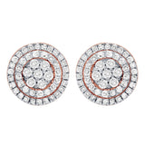 Carnation Cluster Diamond Earring