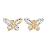 Butterfly Shaped Diamond Cluster Earring