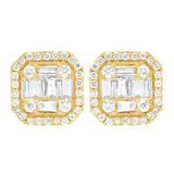 Baguette Stud Diamond Earring