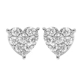 Heart Shaped Diamond Women Earring