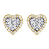 Round Diamond Heart Shape VVSEarring