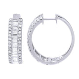 Baguette Diamond Hoop Earring