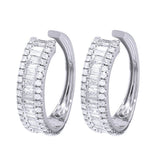 Baguette Diamond Hoop Earring