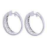 Baguette Diamond Hoop Earring