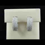 Round Diamond Women Hoop Earrings