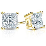 2.00 Tcw IGI Certified Princess Diamond Stud Earring