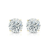 2.00 Tcw IGI Certified Round Diamond Stud Earring