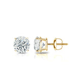 2.00 Tcw IGI Certified Round Diamond Stud Earring