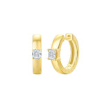 Cushion Cut Diamond Hoop Earring