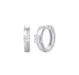 Cushion Cut Diamond Hoop Earring