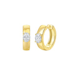 Oval Cut Diamond Hoop Earring