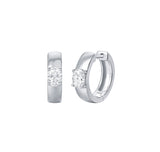 Oval Cut Diamond Hoop Earring