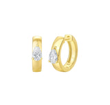 Pear Cut Diamond Hoop Earring