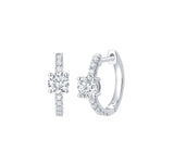 Round Cut Diamond Mini Hoop Earring