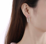 Full Iced Small Diamond VVS Hoop Earring