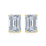 2.00 Tcw IGI Certified Emerald Diamond Stud Earring