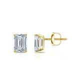 2.00 Tcw IGI Certified Emerald Diamond Stud Earring