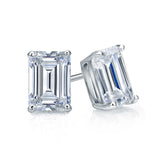 2.00 Tcw IGI Certified Emerald Diamond Stud Earring