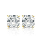 2.00 Tcw IGI Certified Asscher Diamond Stud Earring