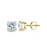 2.00 Tcw IGI Certified Cushion Diamond Stud Earring