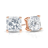 2.00 Tcw IGI Certified Cushion Diamond Stud Earring