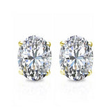 2.00 Tcw IGI Certified Oval Diamond Stud Earring