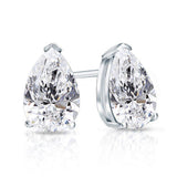 2.00 Tcw IGI Certified Pear Diamond Stud Earring