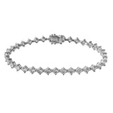 Tilted Tennis Diamond Bracelet