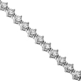 Tilted Tennis Diamond Bracelet