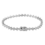 Tilted Tennis Diamond Bracelet