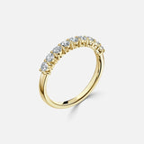 Round Cut Half Eternity Wedding Band