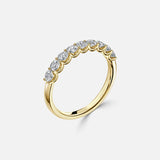 Round Diamond Half Eternity Wedding Band