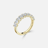 Asscher Diamond Half Eternity Ring