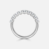 Asscher Diamond Half Eternity Ring