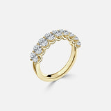 Oval Diamond Half Eternity Ring