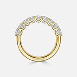 Oval Diamond Half Eternity Ring