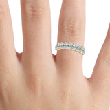 Oval Diamond Half Eternity Ring