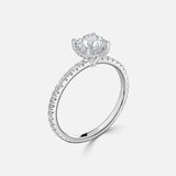 Unique Round Cut Pave set Diamond Ring