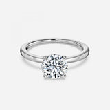 Round Cut Free Style Engagement Ring