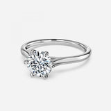 Round Pave Set Engagement Ring