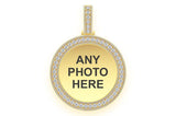 Iced Out Photo Memory Gold Pendant