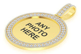 Iced Out Photo Memory Gold Pendant